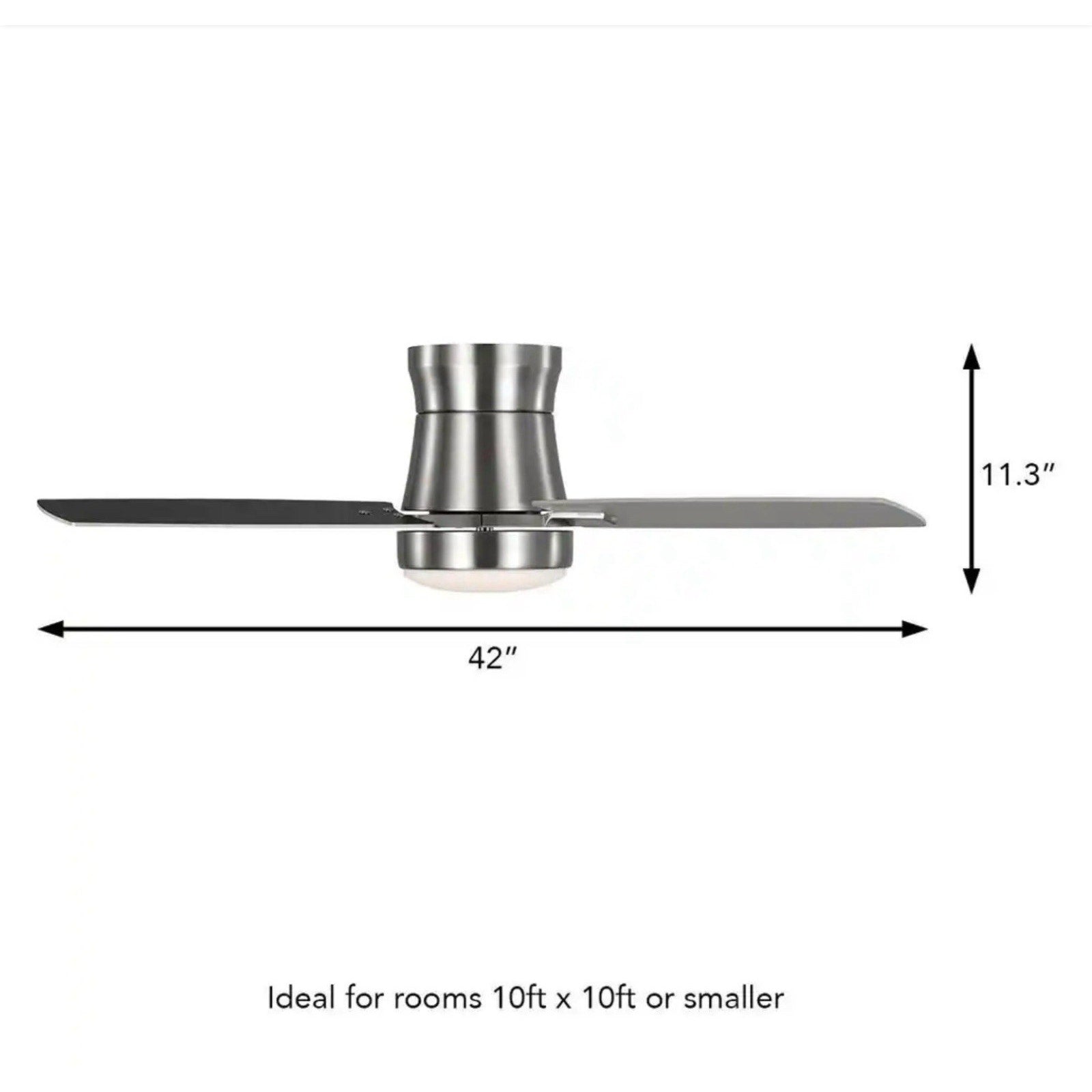 Hampton Bay Bellport 42 in. Brushed Nickel Flush Mount Standard Ceiling Fan