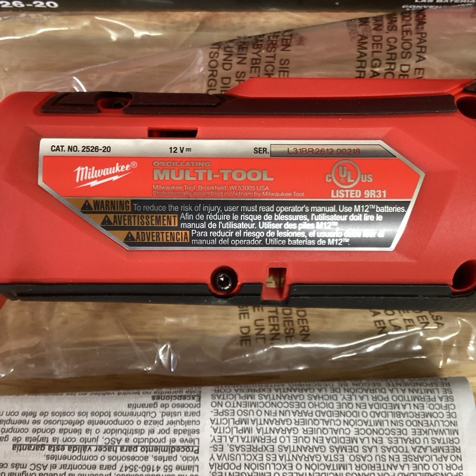 BRAND NEW OB Milwaukee 2526-20 12V Oscillating Multi-Tool Tool Only