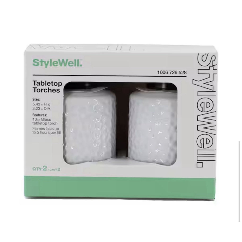 StyleWell. Tabletop Torches 13oz Glass 2 Qty