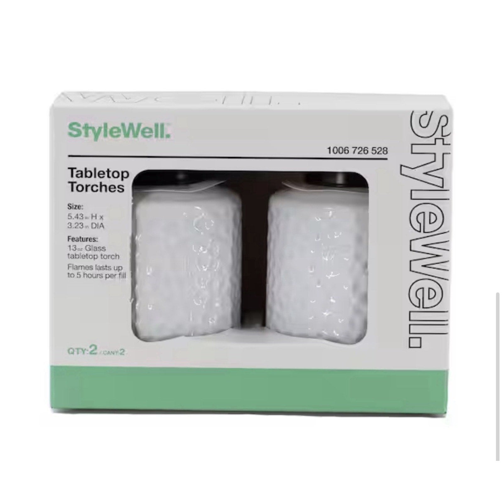 StyleWell. Tabletop Torches 13oz Glass 2 Qty