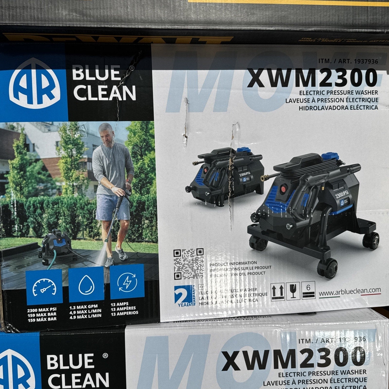 AR Blue Clean Portable Electric Pressure Washer 2300 PSI 1.3 GPM XWM2300