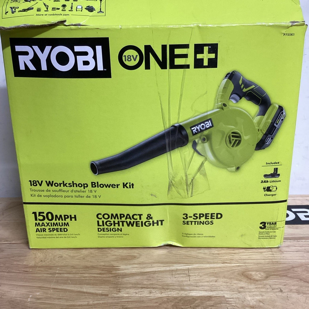 Ryobi ONE+ 18V Workshop Blower Kit P755K1 w/ Battery - Open Box