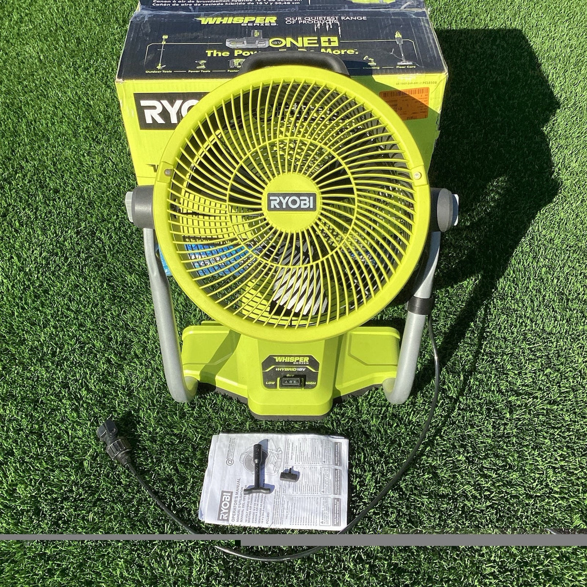 RYOBI 18V ONE+ Whisper Series 12'' Misting Air Cooling Fan - Green (PCL850B)