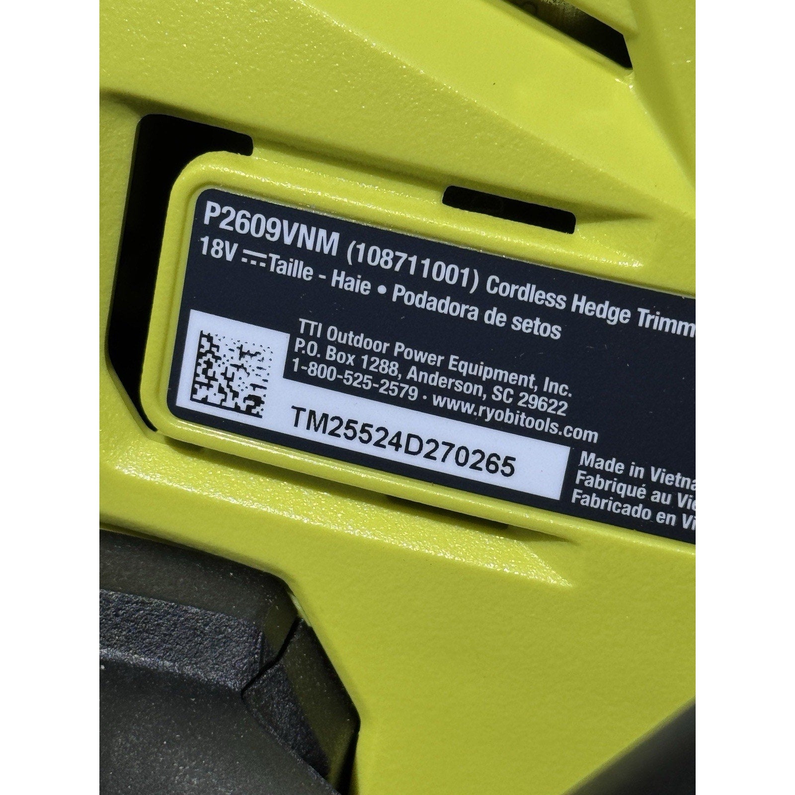 ONE+ 18V 22 in. Lithium-Ion Cordless Hedge Trimmer Tool Only