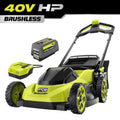 RYOBI 40V HP 20in Mower RY40HPLM06K 6Ah Battery Open Box STLMP09