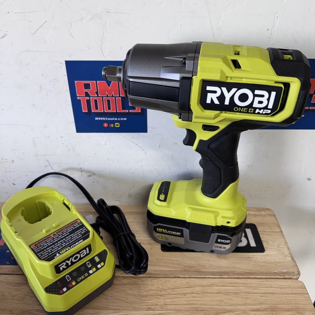 Ryobi PBLIW01K1 18V ONE+ HP Impact Wrench Kit 4Ah Battery Charger Tested