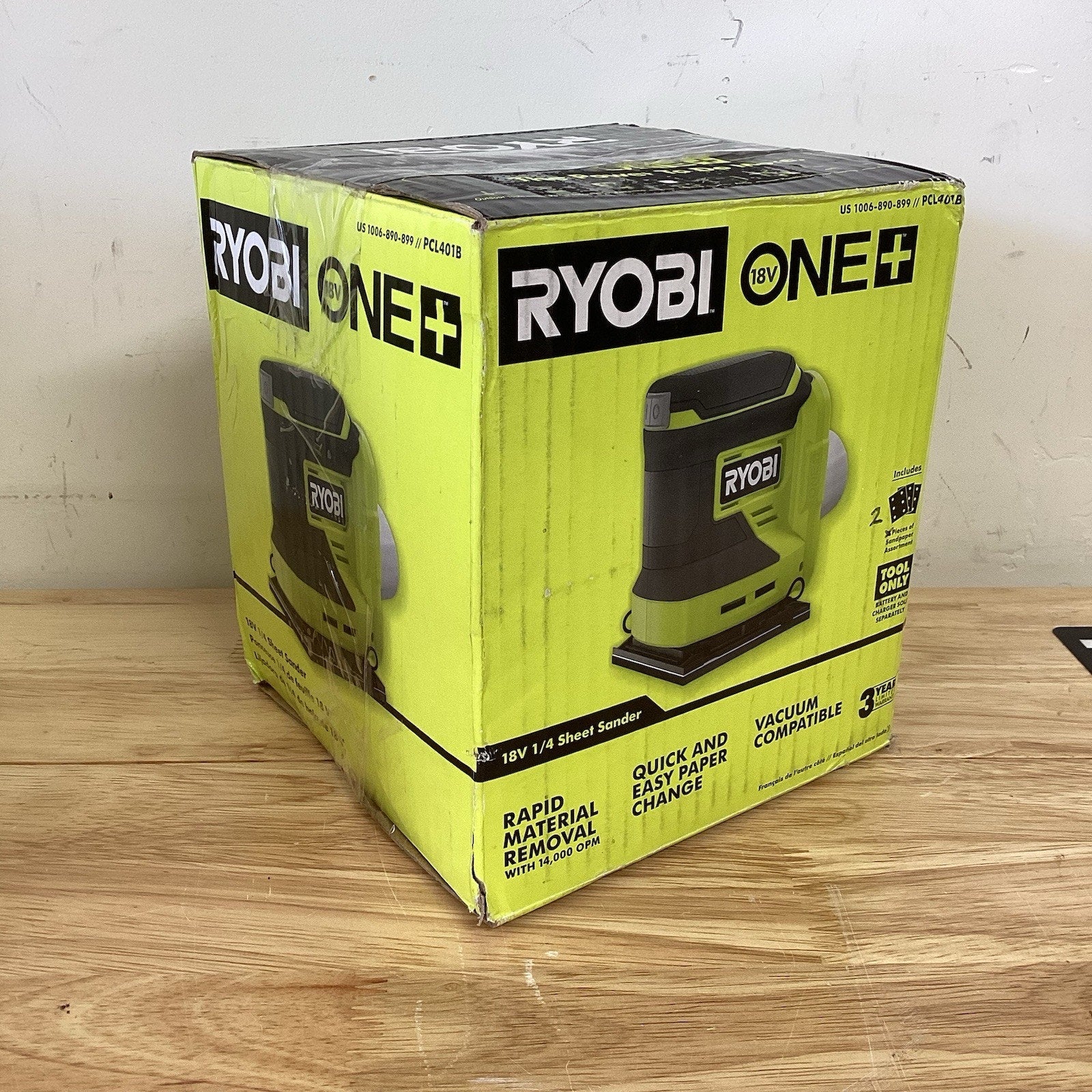 New Ryobi PCL401B - 18V Cordless 1/4 Sheet Sander (Tool Only)