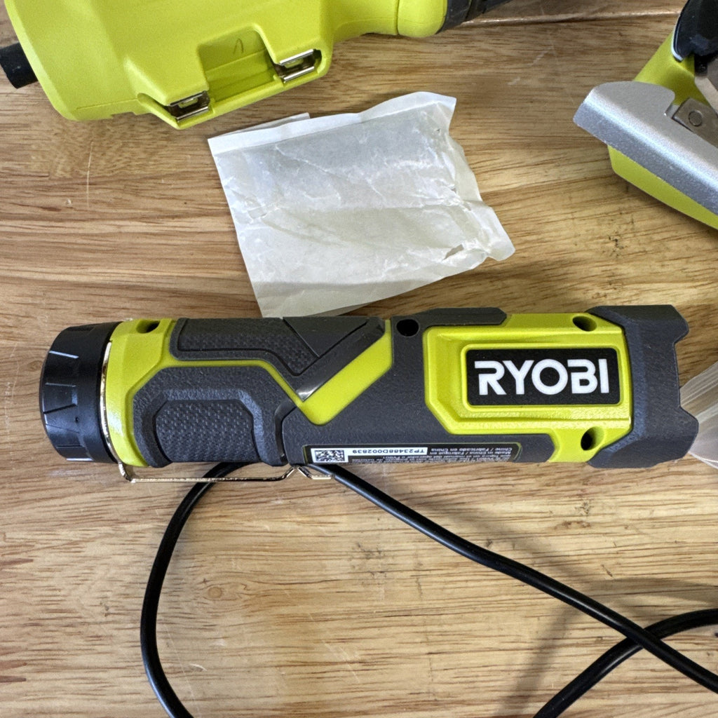 RYOBI USB LITHIUM 3-TOOL CORDLESS COMBO KIT W/ BATTERY & CHARGING CABLE FVK101K1