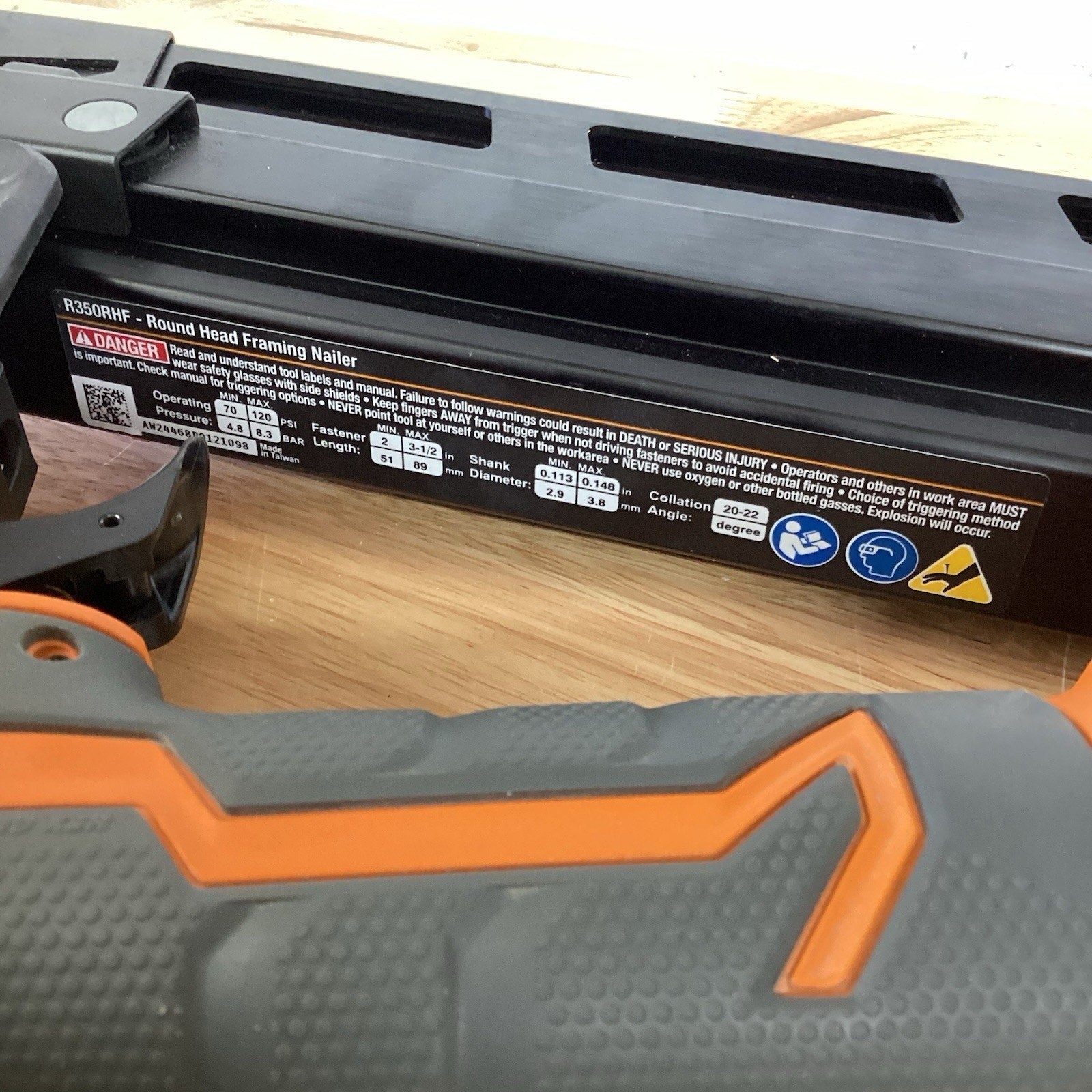 RIDGID R350RHF 3-1/2 in. Round-Head Framing Nailer