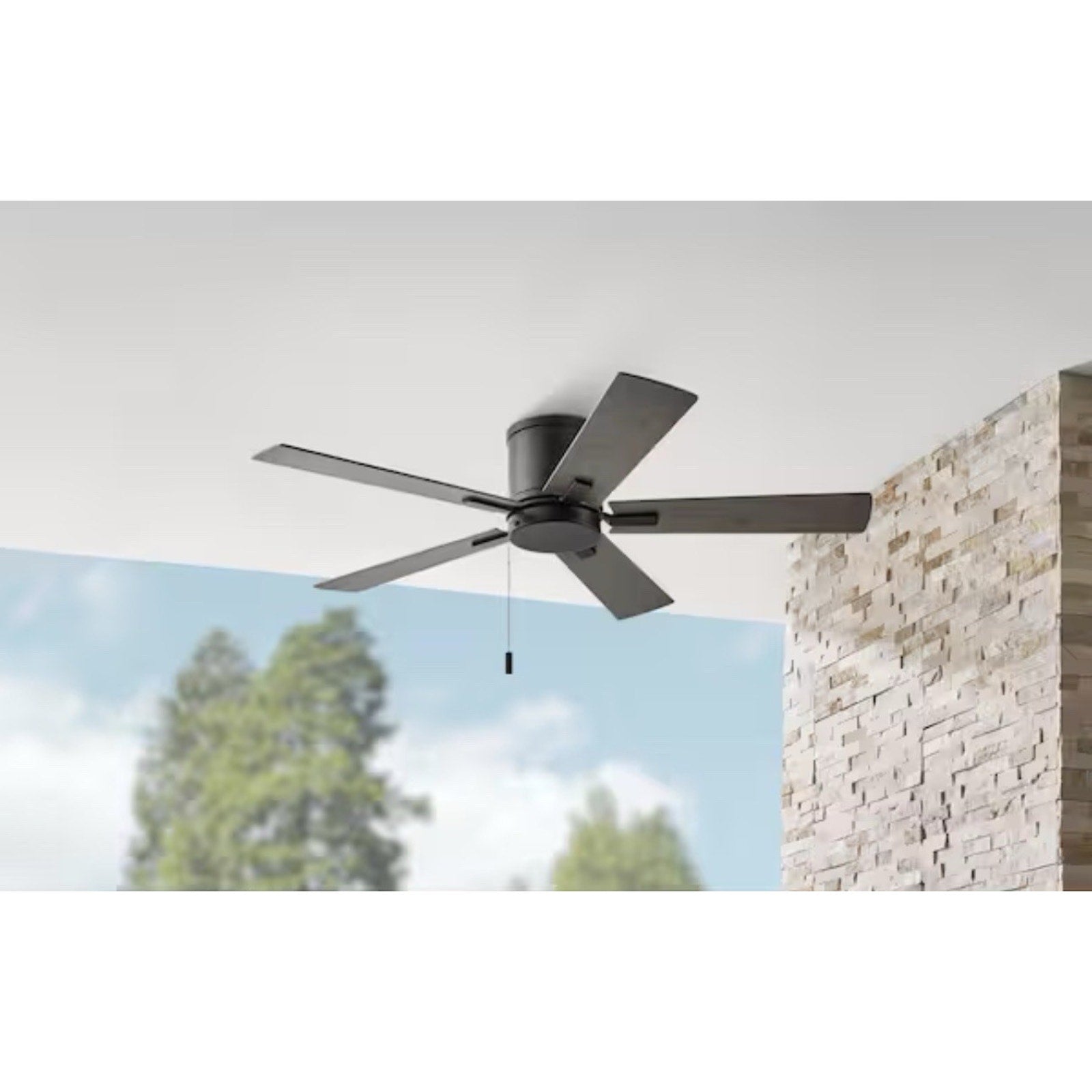 Hampton Bay Grantway 48 in. Indoor/Covered Outdoor Matte Black Ceiling Fan New