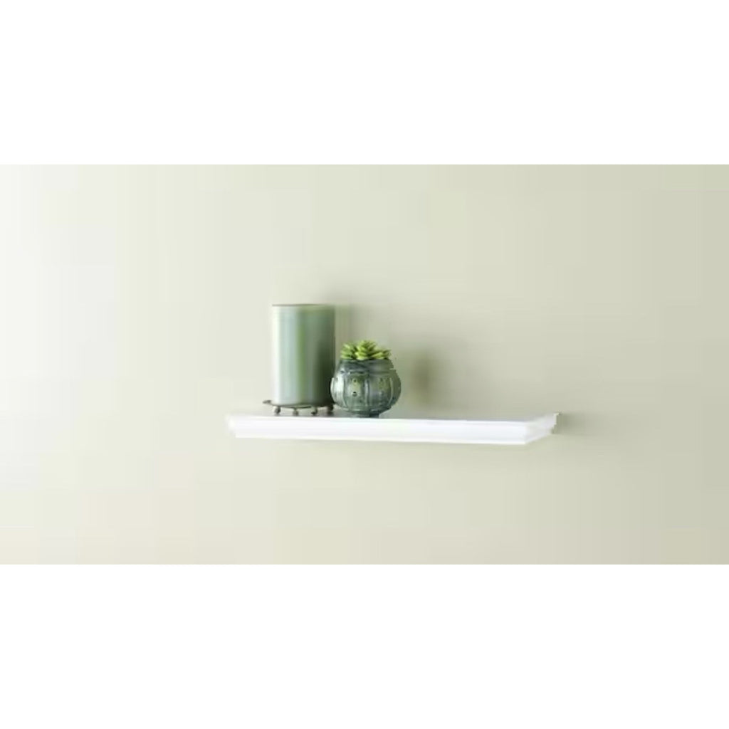(1-Pk) Home Decorators Floating Shelf White 8" D x 24" L x 1-3/4"H 735 600