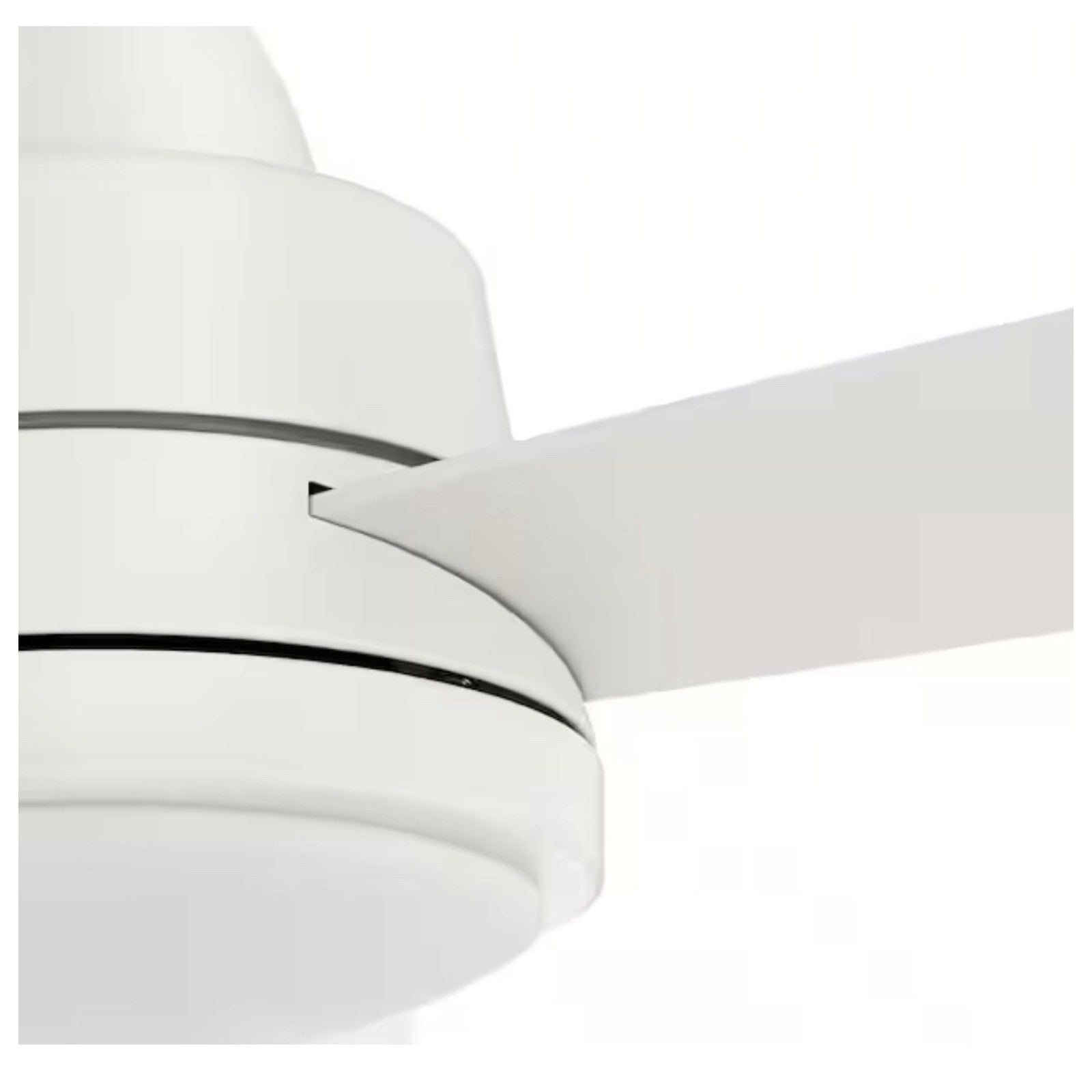 Hampton Bay Caprice 52 in Integrated LED Matte Ceiling Fan White with Remote