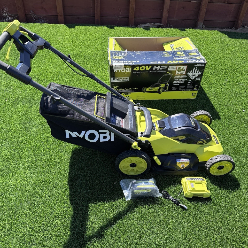 RYOBI 40V HP Brushless 20 in. Cordless Battery Lawn Mower w/ Battery & Charger