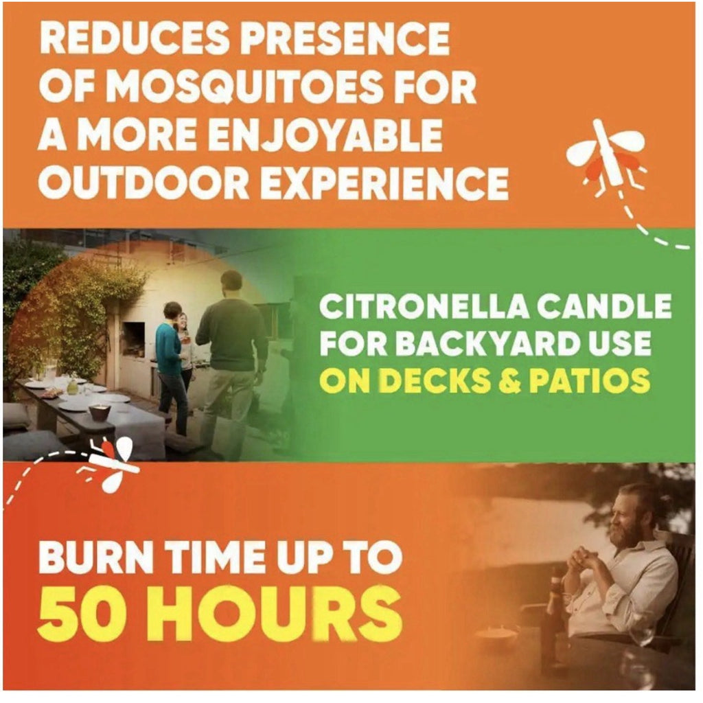 OFF! Backyard Triple Wick Citronella Scented Candle Tin Bucket 23oz New