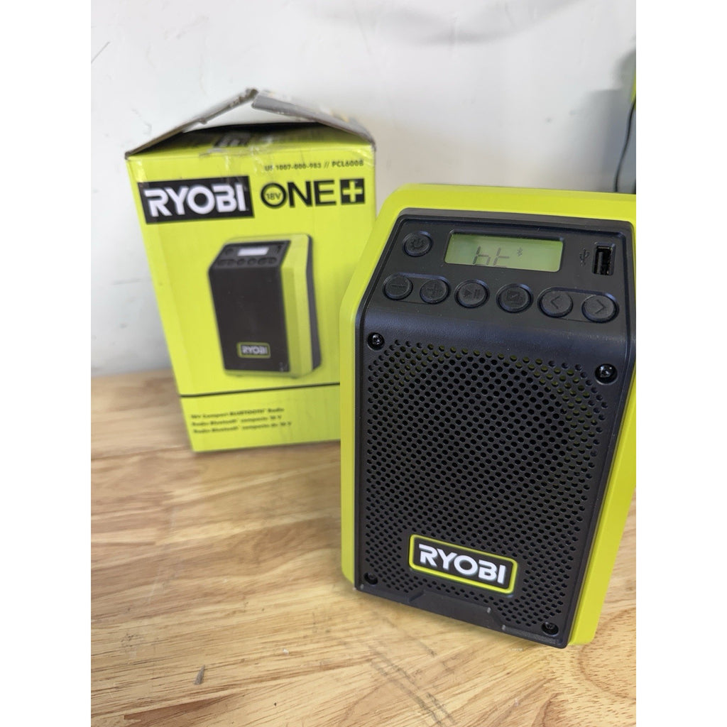 RYOBI (PCL600) ONE+ 18V Cordless Compact Radio with Bluetooth, Tool Only