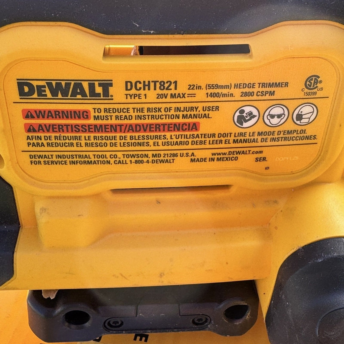 DeWalt DCHT821B 20V MAX 22 in Hedge Trimmer Tool Only Tested Working Used