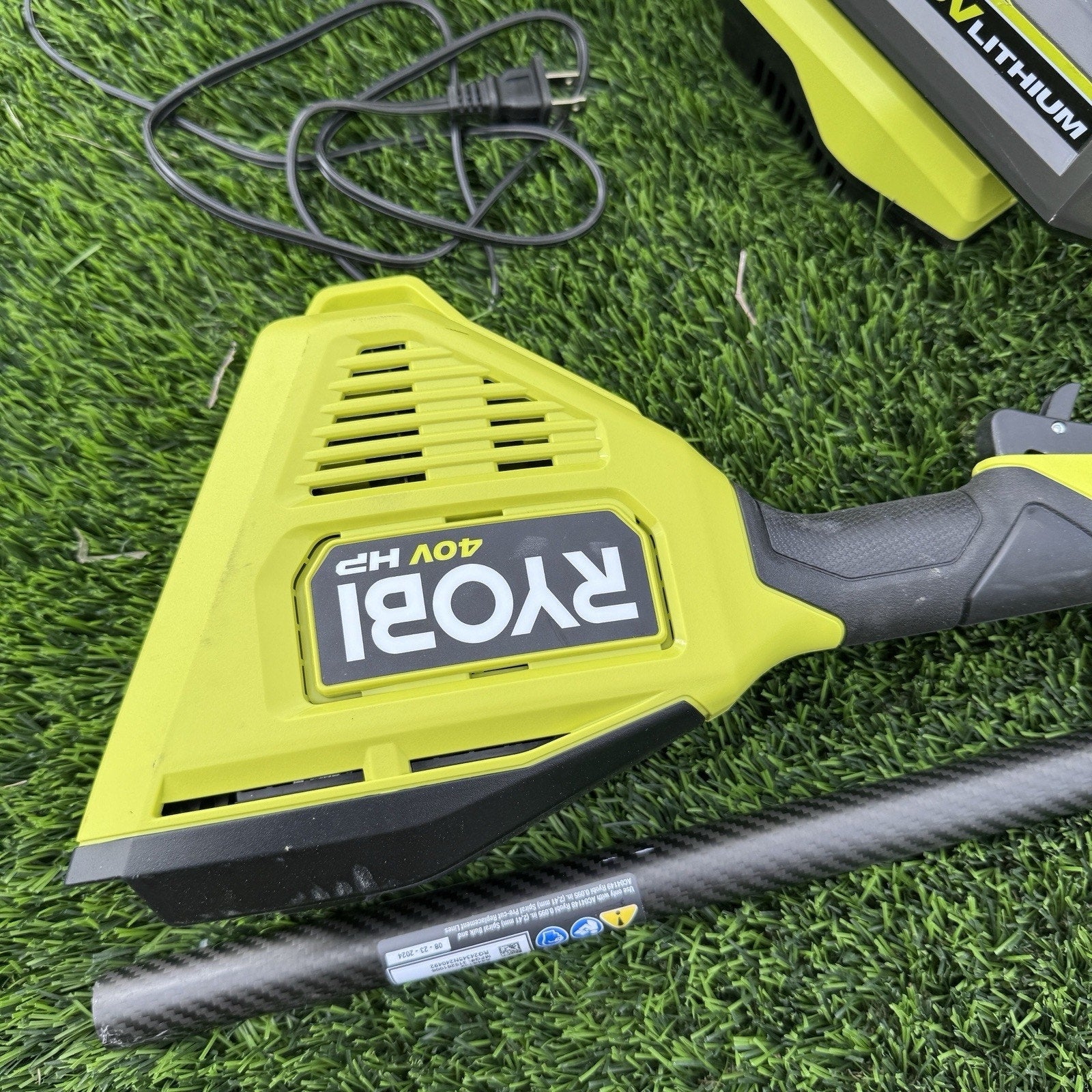 Ryobi HP 40V Brushless Cordless Carbon Fiber Shaft Attachment String Trimmer