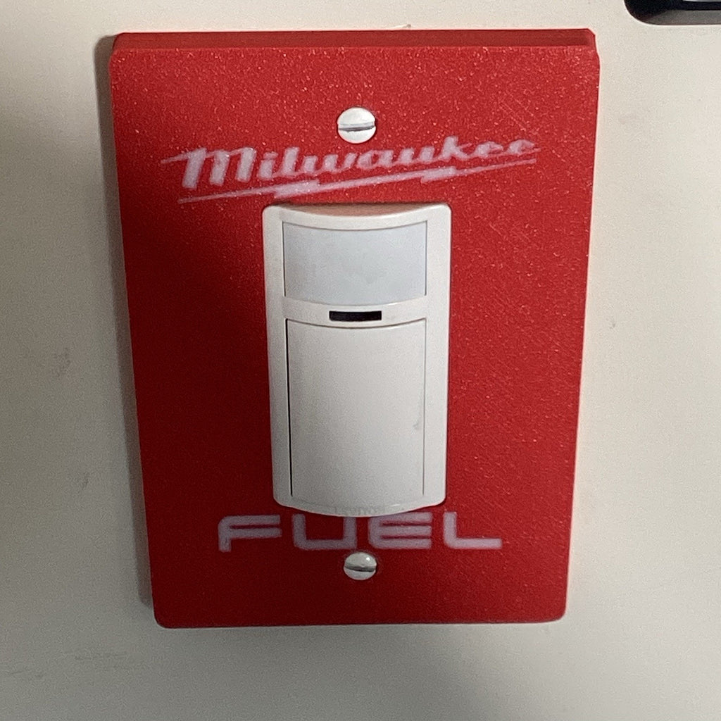 Milwaukee Rocker Switch Cover Red & White PLA