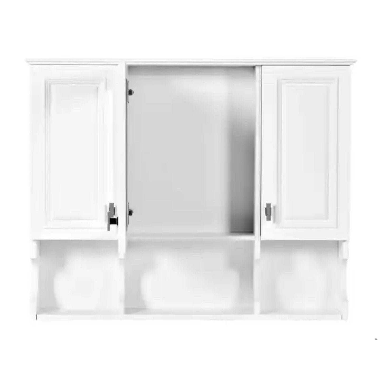 EPOWP 35 in. W x 28.7 in. H Rectangular White MDF Surface Mount Medicine Cabinet