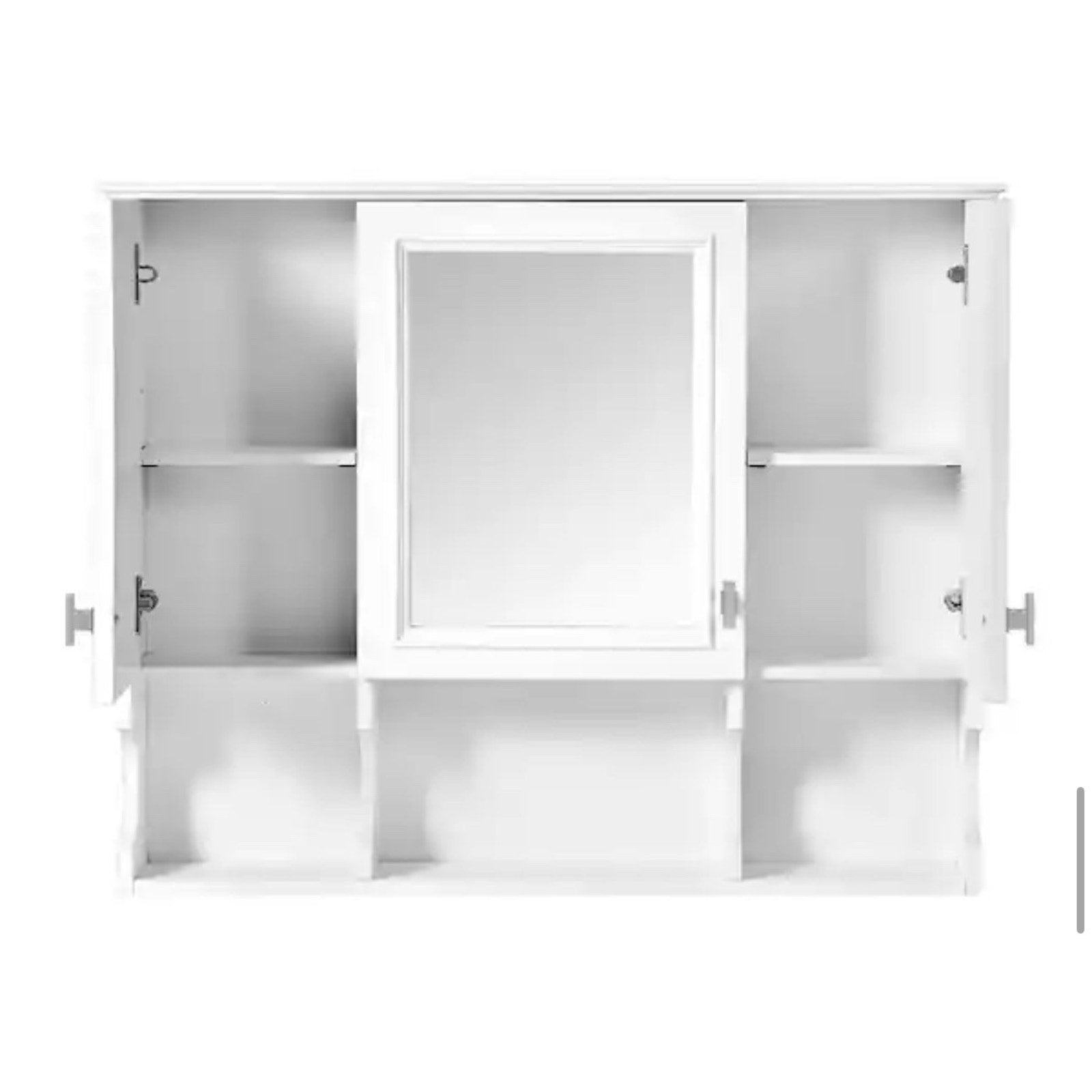 EPOWP 35 in. W x 28.7 in. H Rectangular White MDF Surface Mount Medicine Cabinet