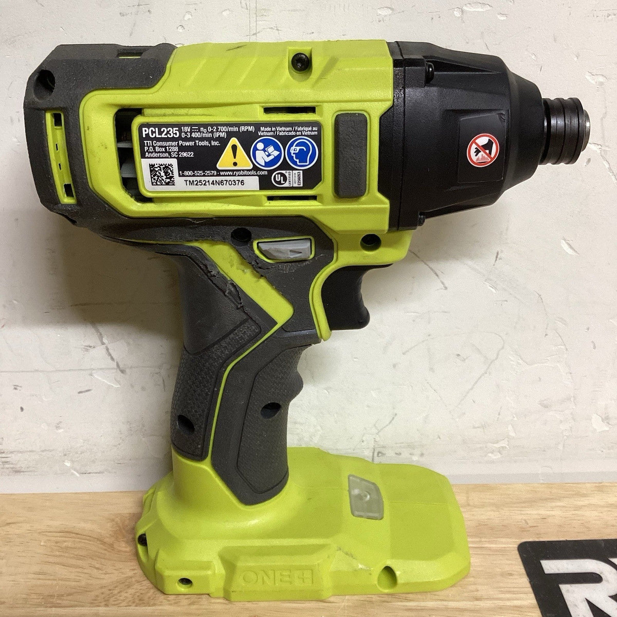 Ryobi ONE+ 18V Impact Driver (Tool Only) - Green (PCL235B)