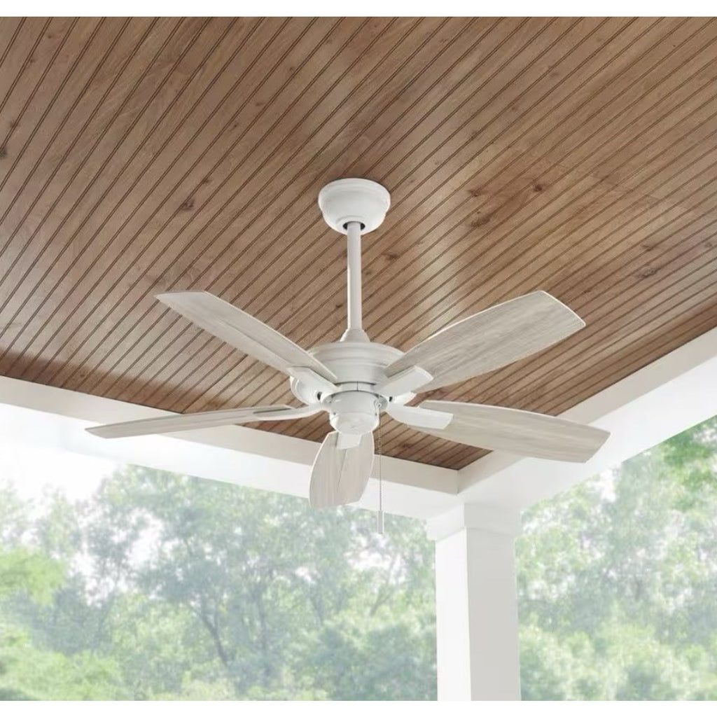 Hampton Bay Gazebo III 42 in. Indoor/Outdoor Matte White Ceiling Fan New
