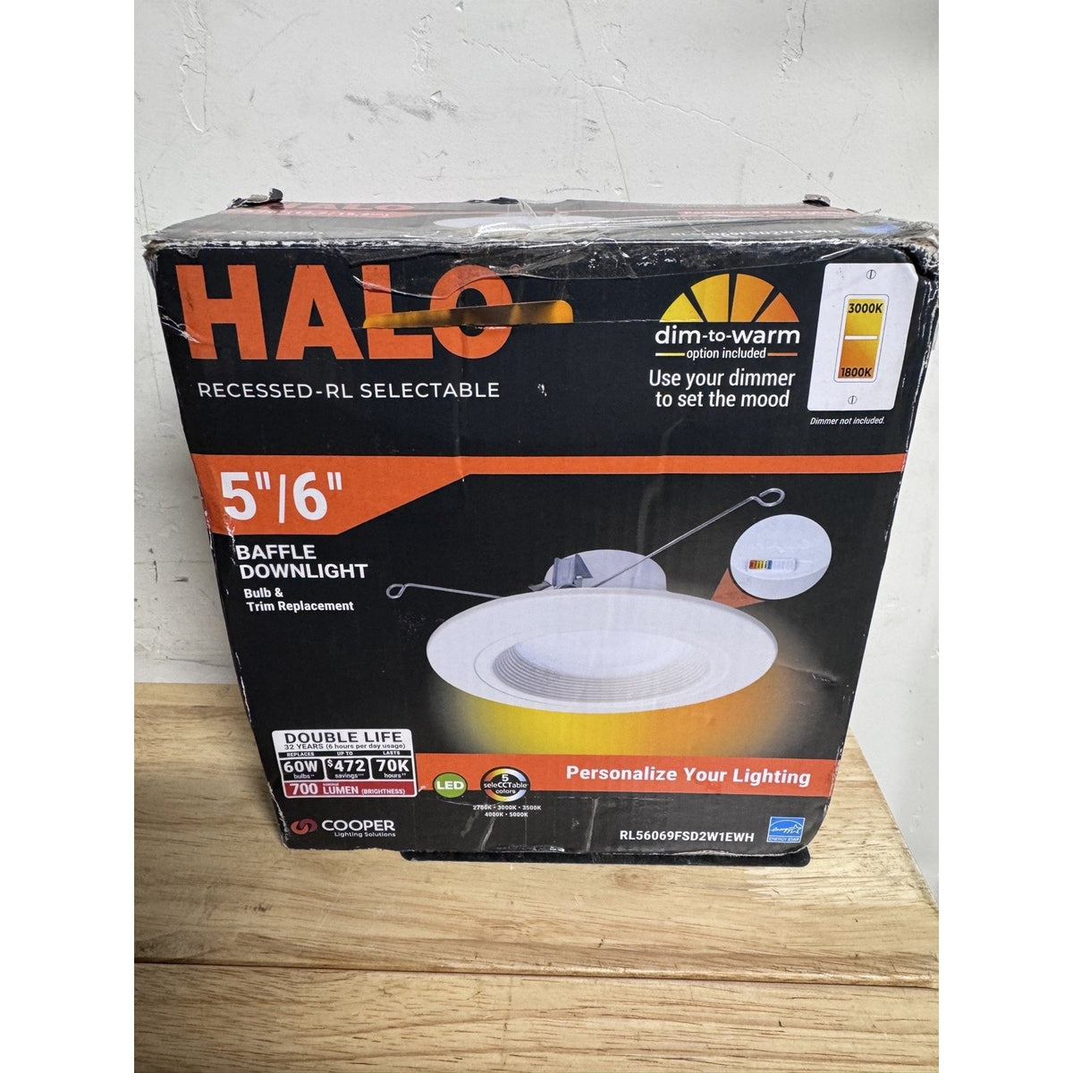 HALO RL56 5-6 in LED Retrofit Downlight Module RL56069FSD2W1EWH