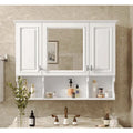 EPOWP 35 in. W x 28.7 in. H Rectangular White MDF Surface Mount Medicine Cabinet