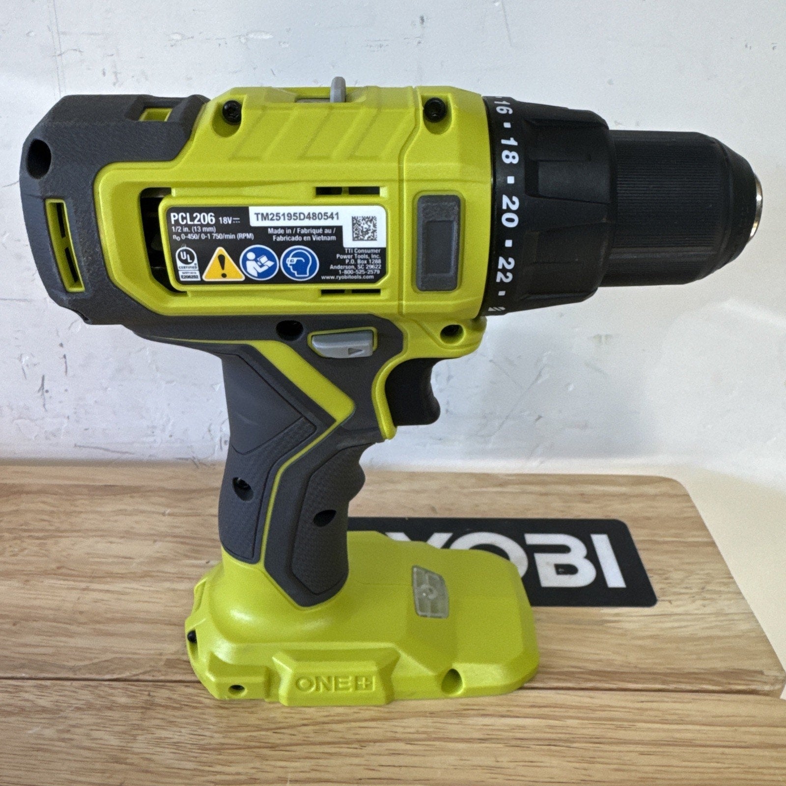 Ryobi PCL206 One 18v Cordless 1/2 In. Drill Driver TOOL ONLY