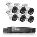 ZOSI 4K PoE NVR Security Camera System 8MP Weatherproof Wired PoE Cameras H.265+ 4K/8MP 8CH CCTV NVR for Home 24/7 Surveillance