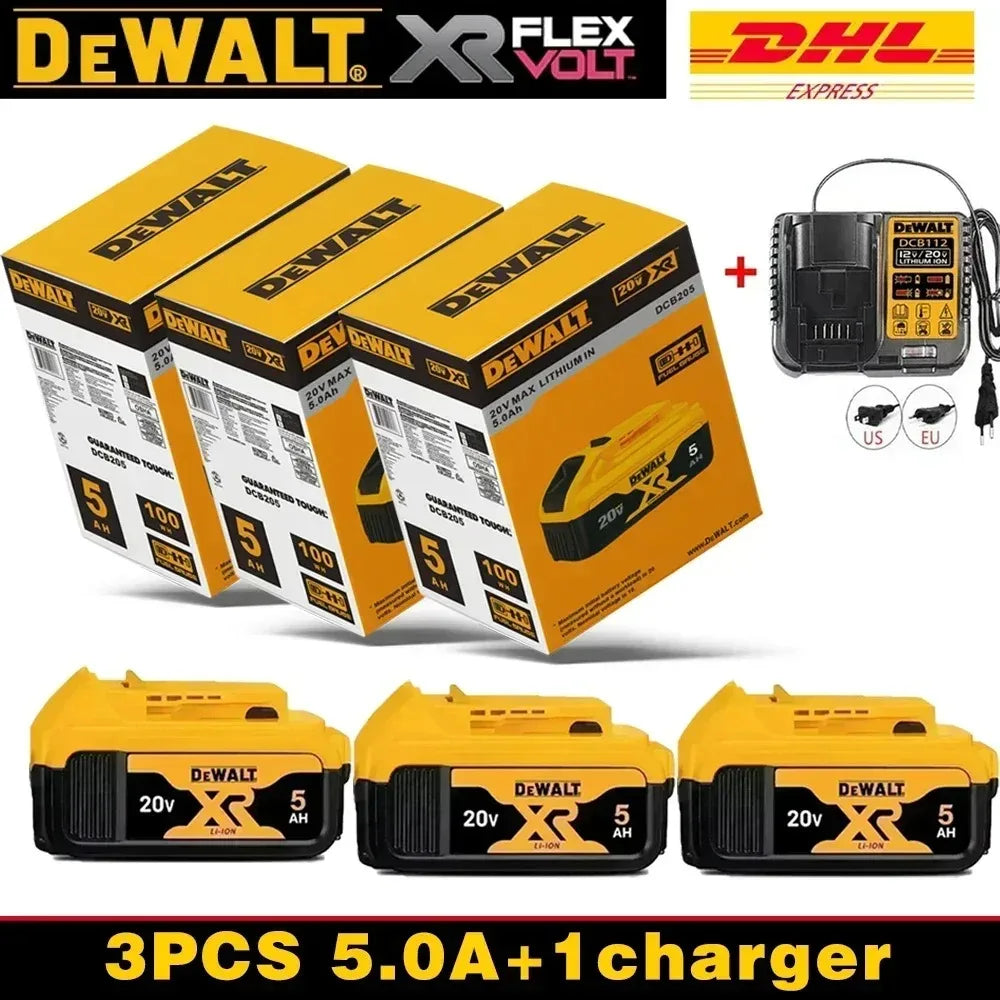 100%Original Dewalt 20V 6000mAh Power Tool Battery DCB206 DCB205 DCB200 DCF887 DCG405 DCD791 DCF922 DCF850 DCD805 tool battery