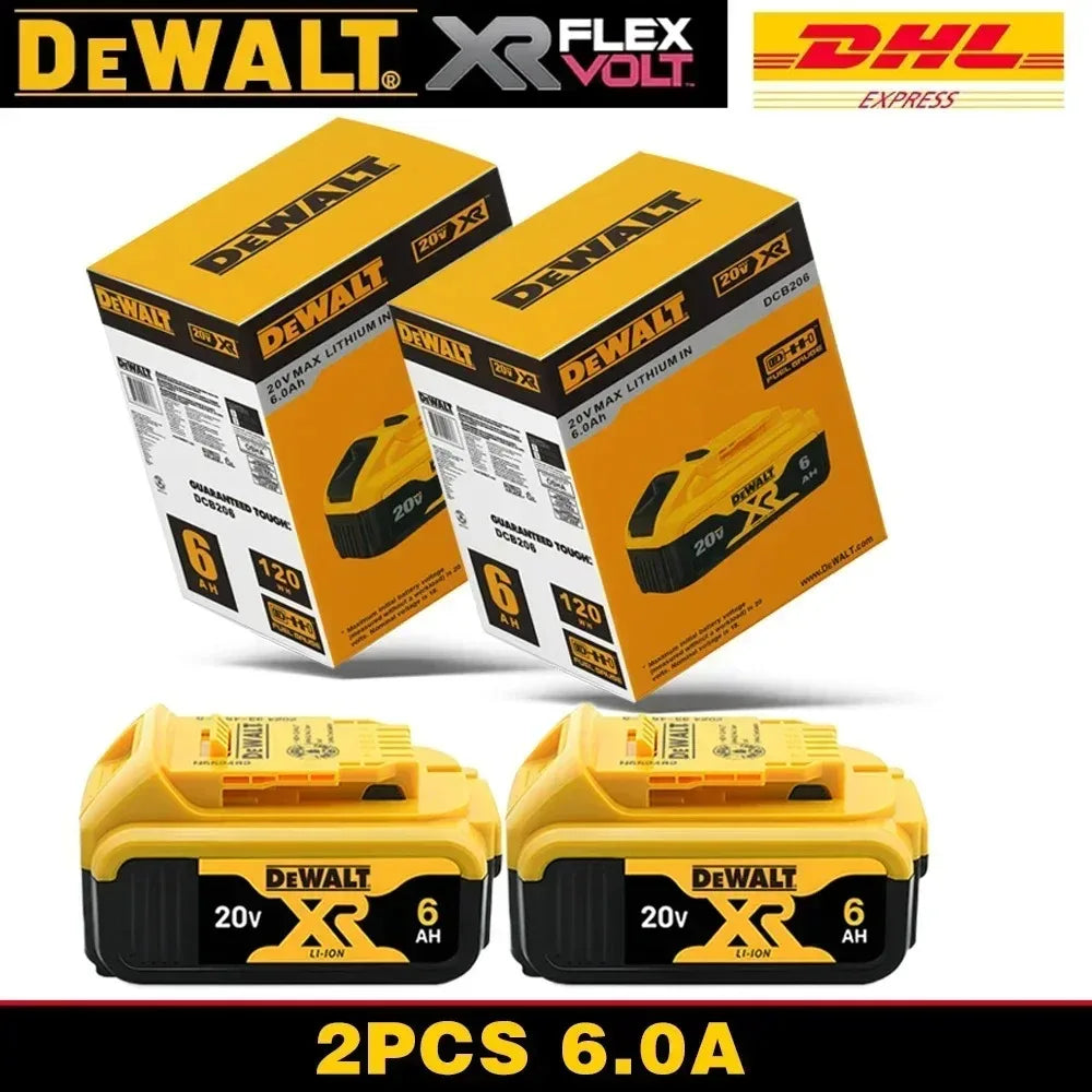 100%Original Dewalt 20V 6000mAh Power Tool Battery DCB206 DCB205 DCB200 DCF887 DCG405 DCD791 DCF922 DCF850 DCD805 tool battery