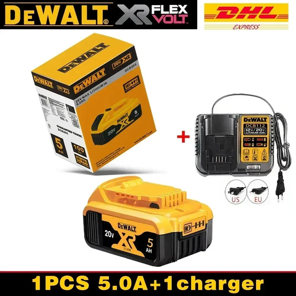 100%Original Dewalt 20V 6000mAh Power Tool Battery DCB206 DCB205 DCB200 DCF887 DCG405 DCD791 DCF922 DCF850 DCD805 tool battery