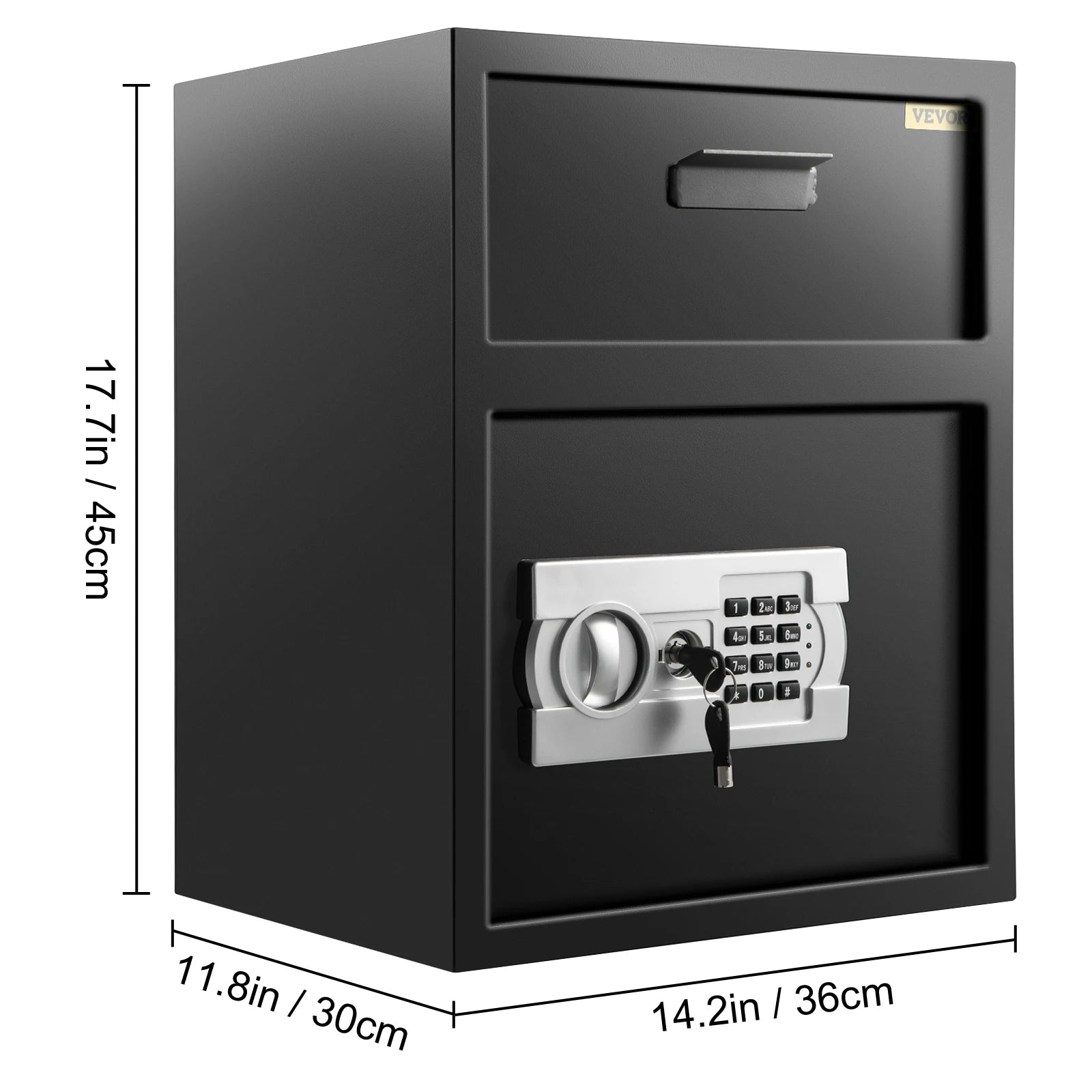 SucceBuy Electronic Safe Deposit Box Secret Hidden Piggy Bank Digital Access &Override Keys for Store Money Gun Jewelry Document