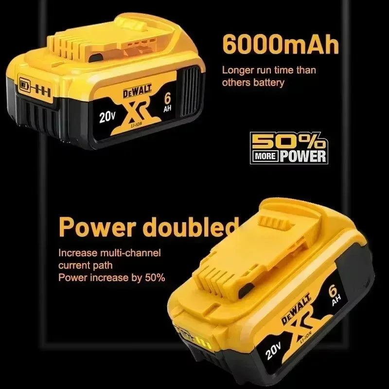 100%Original Dewalt 20V 6000mAh Power Tool Battery DCB206 DCB205 DCB200 DCF887 DCG405 DCD791 DCF922 DCF850 DCD805 tool battery