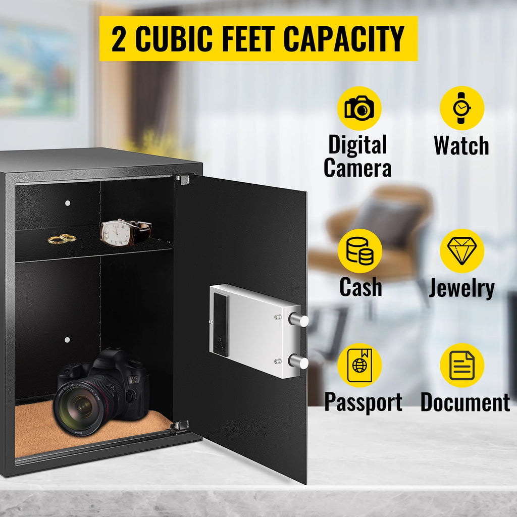 SucceBuy Electronic Safe Deposit Box Secret Hidden Piggy Bank Digital Access &Override Keys for Store Money Gun Jewelry Document