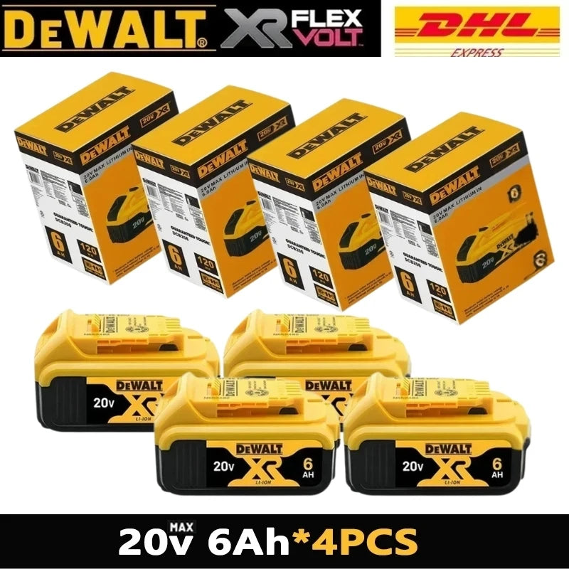 100%Original Dewalt 20V 6000mAh Power Tool Battery DCB206 DCB205 DCB200 DCF887 DCG405 DCD791 DCF922 DCF850 DCD805 tool battery