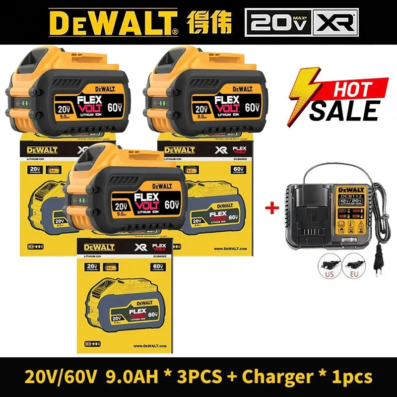 100%Original Dewalt 20V 6000mAh Power Tool Battery DCB206 DCB205 DCB200 DCF887 DCG405 DCD791 DCF922 DCF850 DCD805 tool battery
