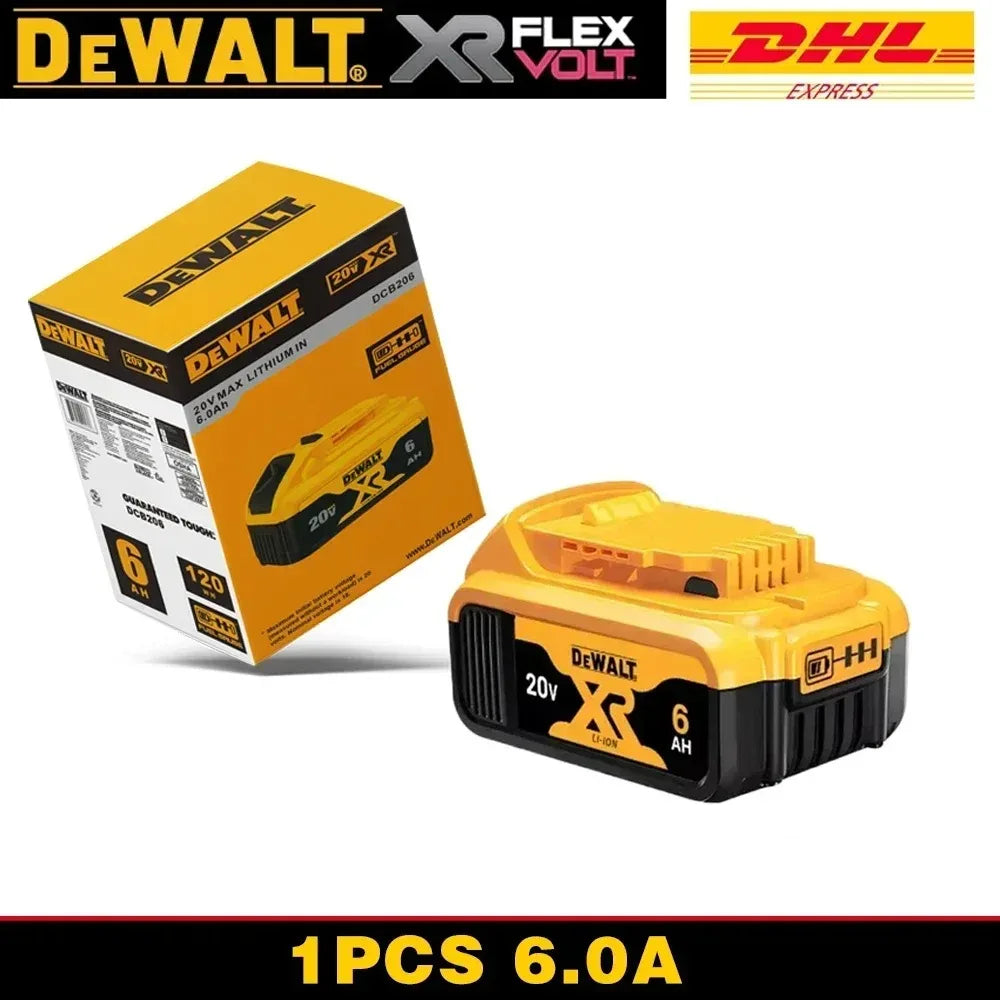 100%Original Dewalt 20V 6000mAh Power Tool Battery DCB206 DCB205 DCB200 DCF887 DCG405 DCD791 DCF922 DCF850 DCD805 tool battery