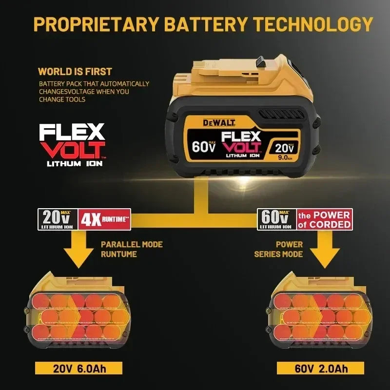 100%Original Dewalt 20V 6000mAh Power Tool Battery DCB206 DCB205 DCB200 DCF887 DCG405 DCD791 DCF922 DCF850 DCD805 tool battery