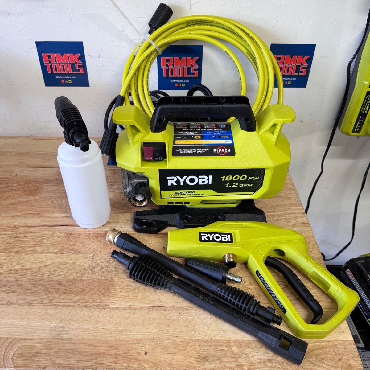 Ryobi RY141803 CORDED 1800 PSI Electric Pressure Washer Tested Complete