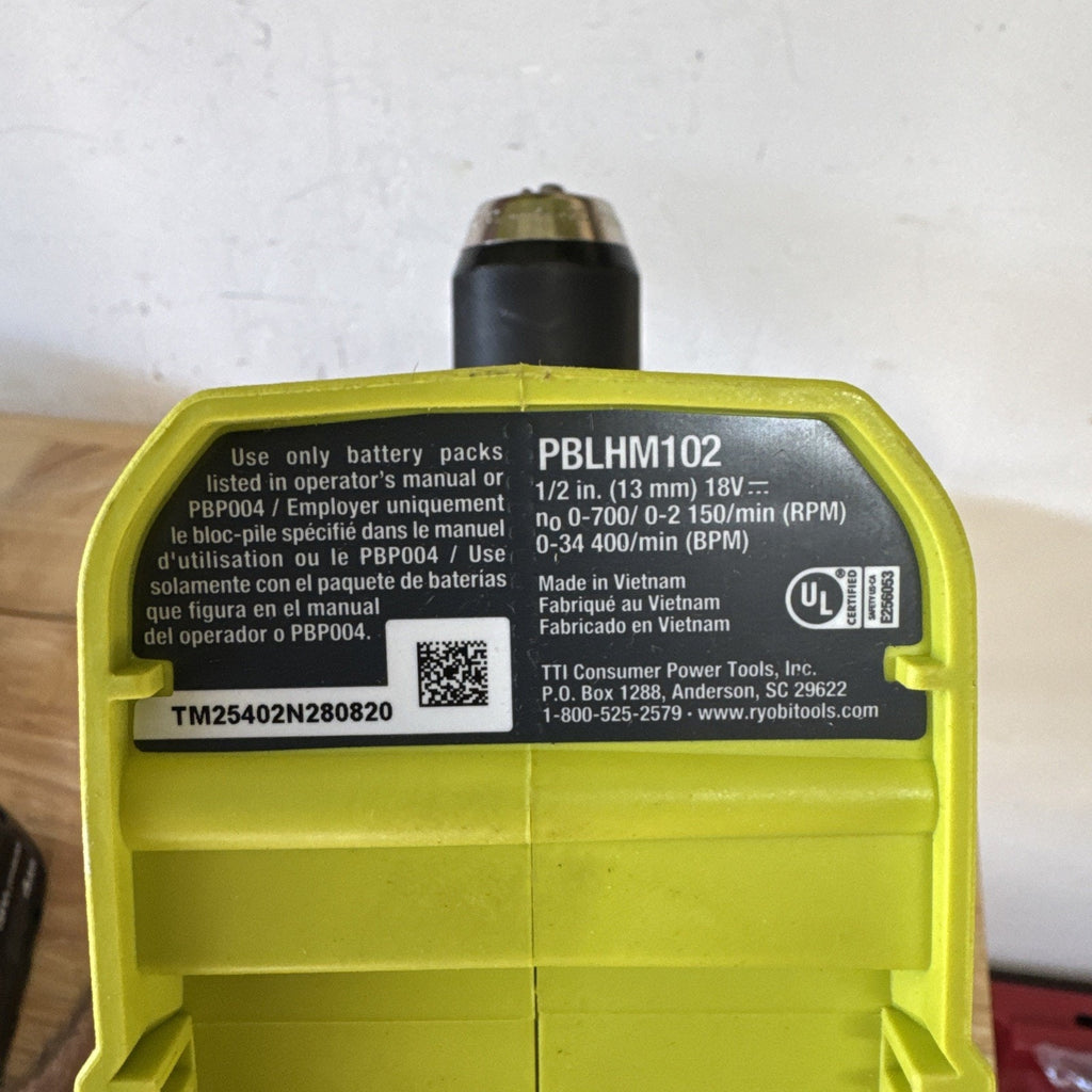 Ryobi PBLHM101B One 18V Brushless Hammer Drill