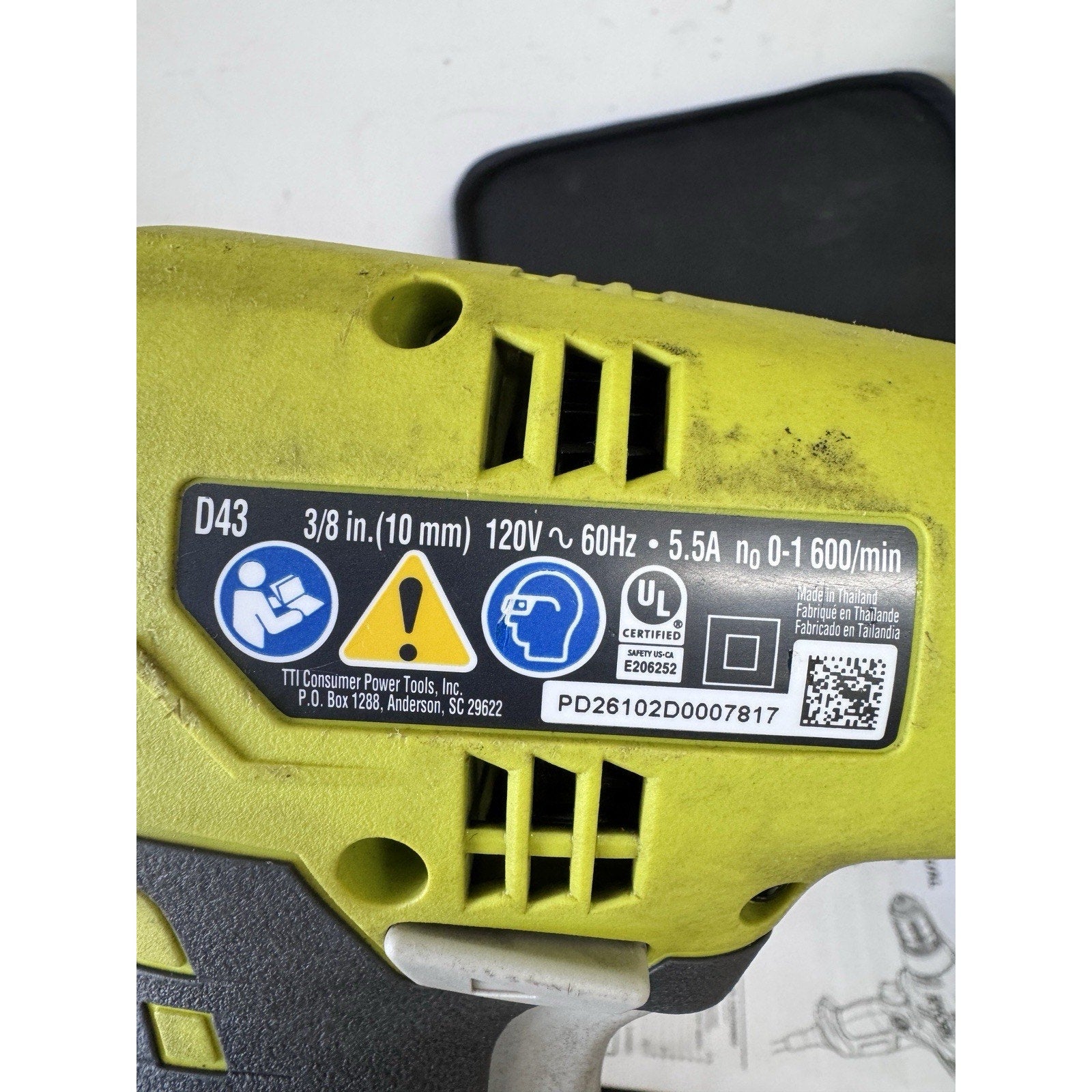 Ryobi D43K 120V Corded Power Drill
