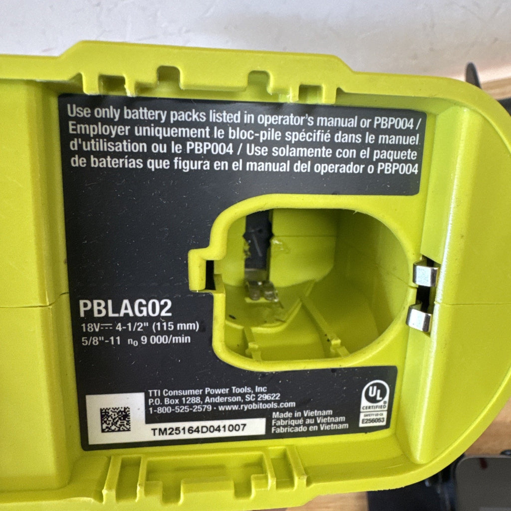 RYOBI ONE+ HP 18V Brushless Cordless 4-1/2 in. Angle Grinder (Tool Only)
