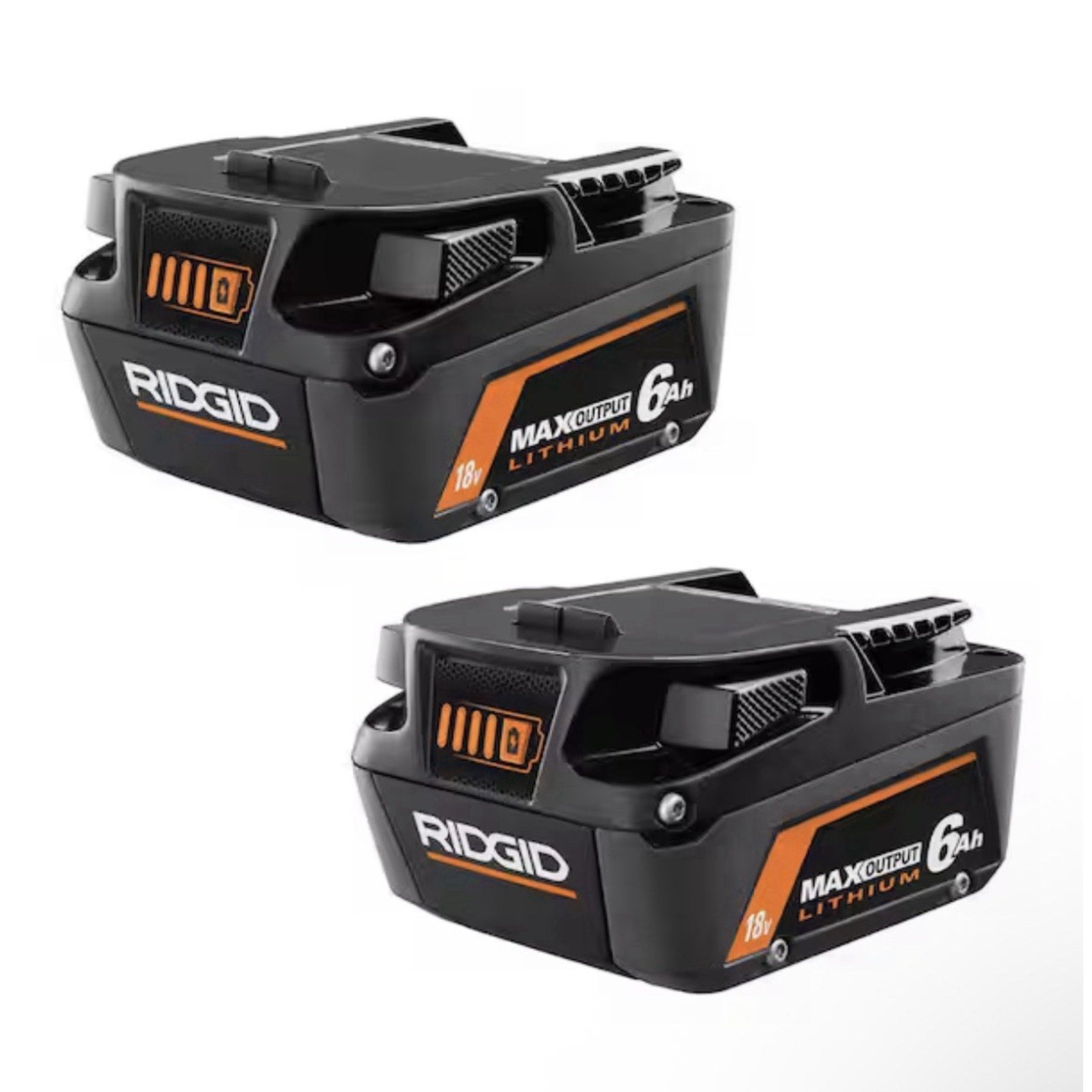 NEW 2 Pack Genuine RIDGID 18V 6.0Ah Lithium Ion Battery Max Output AC840060PN