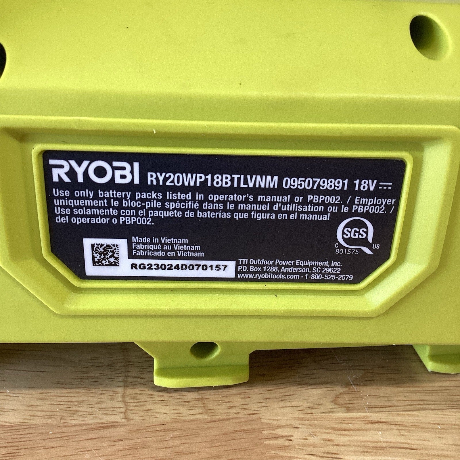 Ryobi ONE+ HP 18V Transfer Pump W/ 2 Ah Battery and Charger,Cordless RY20WP182K