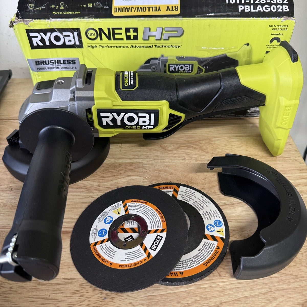 RYOBI ONE+ HP 18V Brushless 4-1/2" Angle Grinder PBLAG02B - Open Box