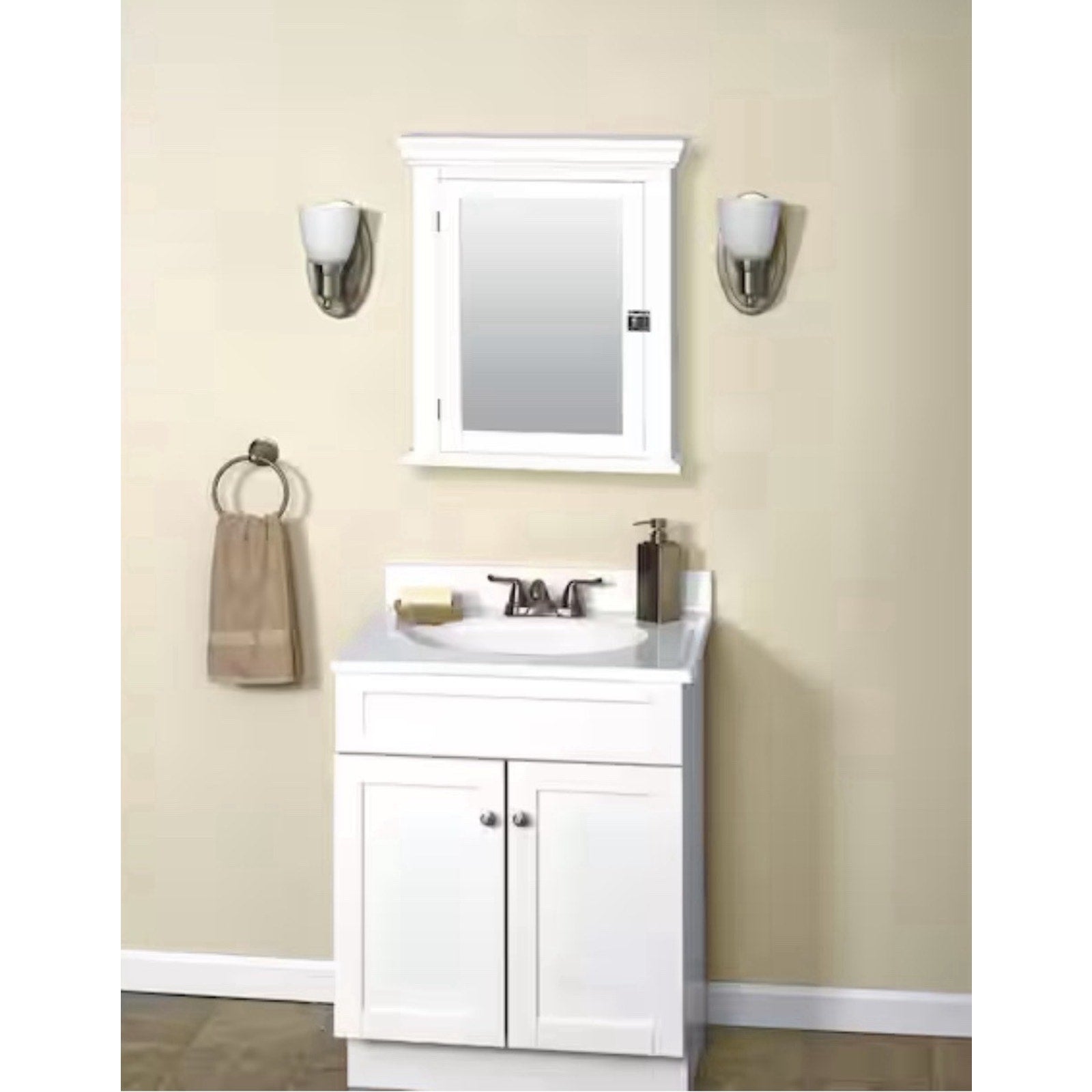 Zenith Early American 22-1/4 in. W x 27 in. H x 5-7/8 in. Medicine Cabinet