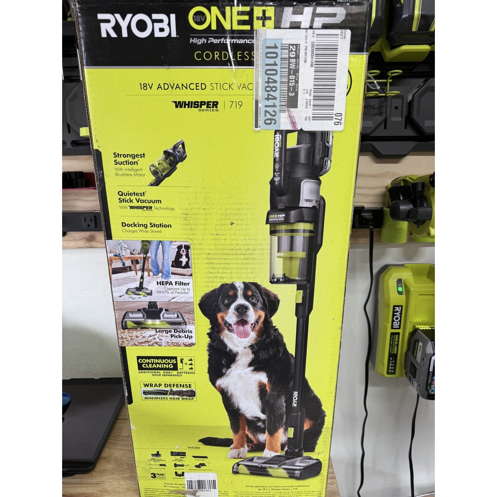 RYOBI ONE+ HP 18V Advanced Stick Vacuum Kit PBLSV719K w/ 4Ah Battery