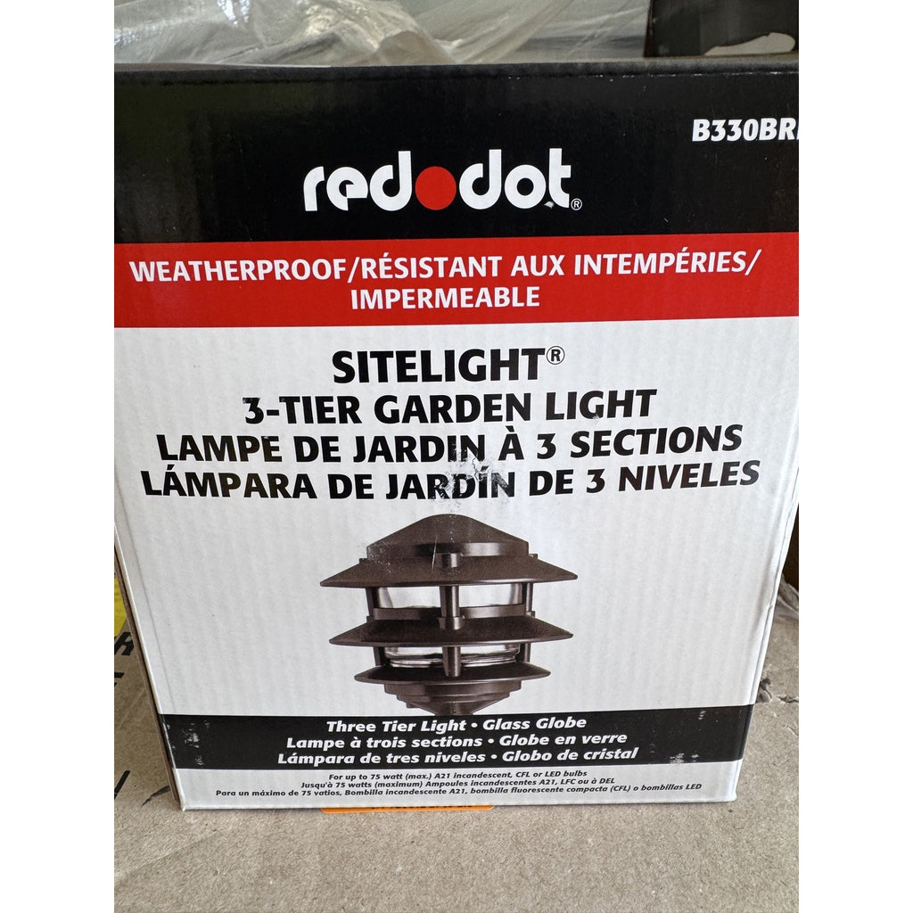 Red Dot Sitelight LED Garden Path Light Bronze - New